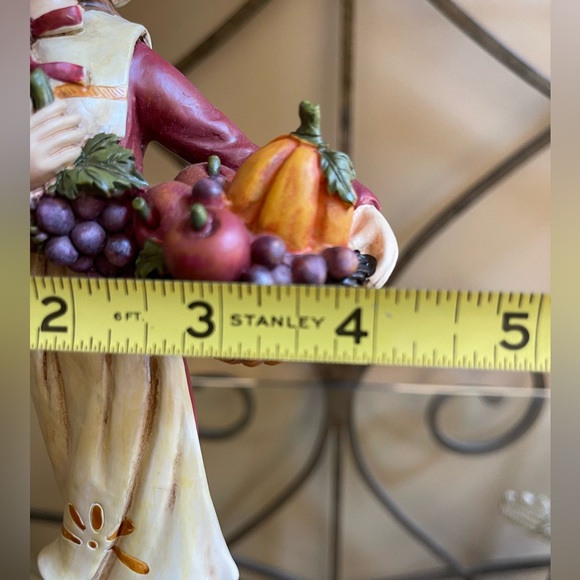 THANKSGIVING MIDWEST OF CANNON FALLS RESIN PILGRAM WOMAN FIGURINE 12” Vntg - Picture 6 of 16